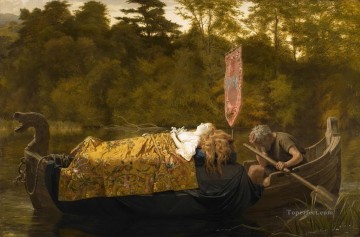 ソフィー・ゲンゲンブレ・アンダーソン Painting - エレイン あるいはアストラットの百合の乙女 1870 ジャンル ソフィー・ゲンゲンブレ・アンダーソン ソフィー・ゲンゲンブレ・アンダーソン